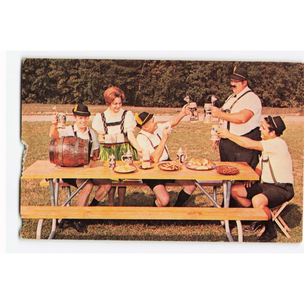Vintage Spassfest Germantown Illinois German Festival Postcard St Louis Color Co